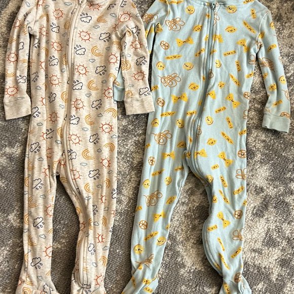 Dip Two Pair of Toddler Footed Sleepers 12-18 Months - Picture 1 of 7